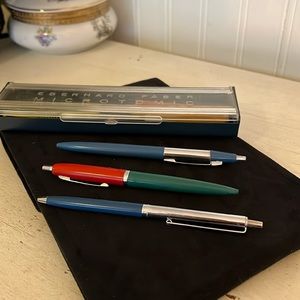 Lot Vintage Paper mate ballpoint pens case thin leads more